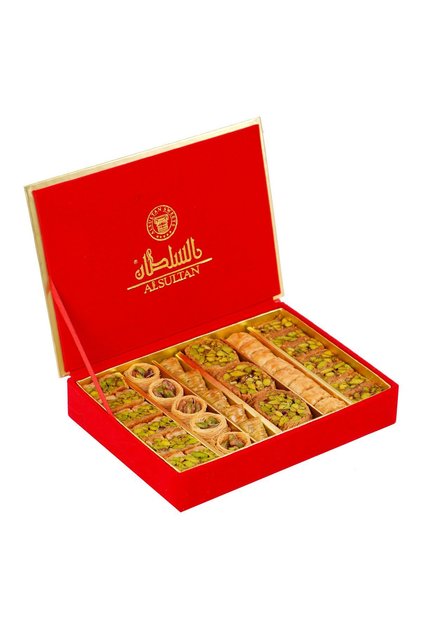 Sweets Karışık Baklava - Kırmızı Kadife Kutusunda 6lı Lezzet Koleksiyonu 400gr