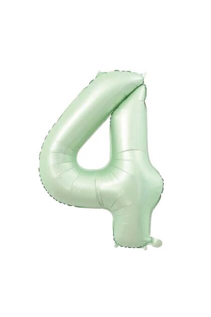 4 Rakam Adaçayı Folyo Balon 34 inç 76-82 cm