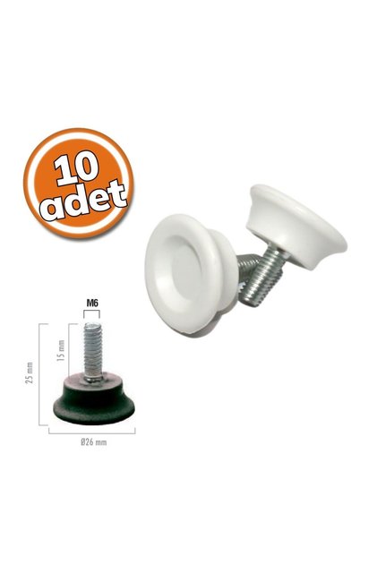 Küçük Ayak Beyaz M6 10'lu Set