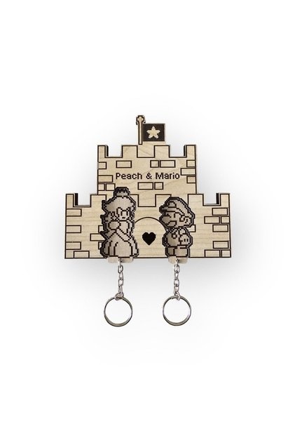 Dalyan Super Mario Keychain Set, Keychain, Wooden, Look up Keychain