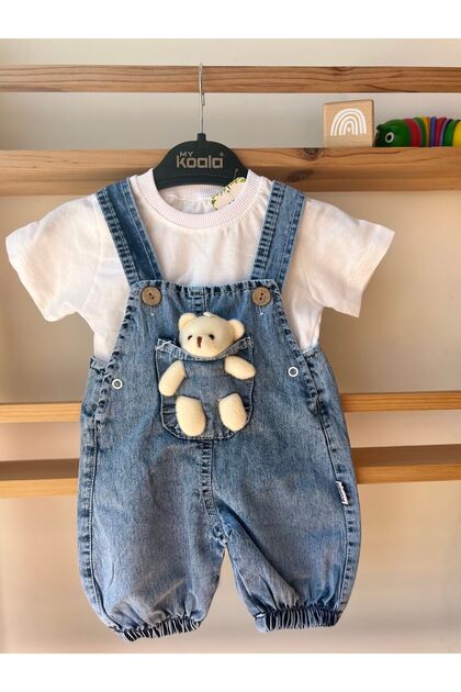 2-Piece Toy Denim Salopet T-Shirt Set