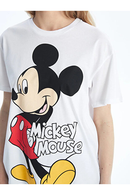 LC Waikiki XSIDE Bisiklet Yaka Mickey Mouse Baskılı Kısa Kollu