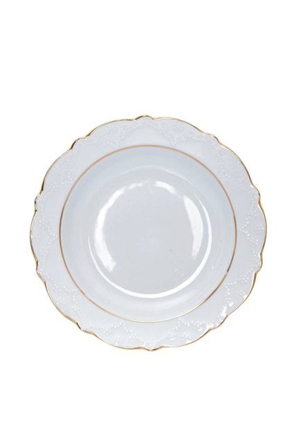 Porcelain Dinner Plate 2 Gilded 19cm Set of 6