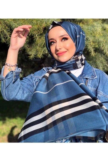 Plaid Silk Shawl
