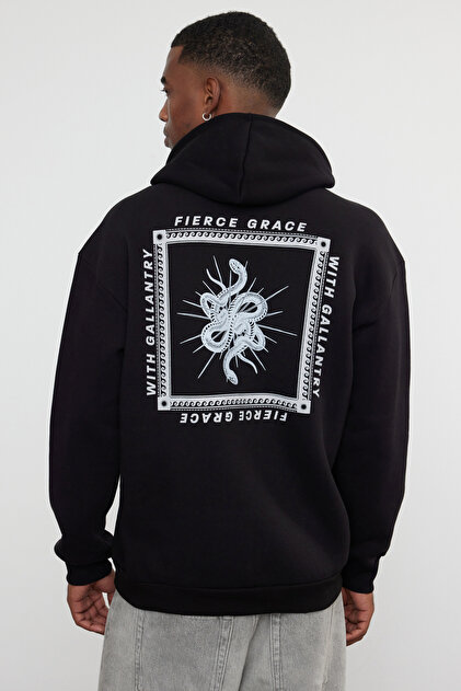 C.P. Company Hoodie 【tokanosayu2007様限定】 Trendyol Collection Hanorac negru supradimensionat/cu croială