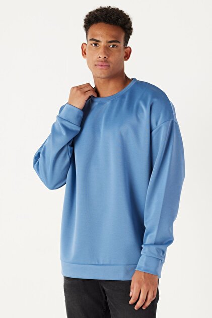 AC&Co / Altınyıldız Classics Erkek Indigo Oversize Bol Kesim