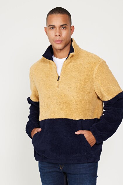 AC&Co / Altınyıldız Classics Erkek Hardal-lacivert Standart Fit