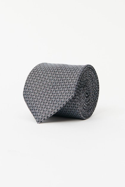 Men's Anthracite-gray Patterned Tie