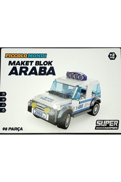 98 Parça Maket Blok Araba