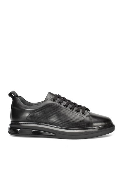 Siyah Hakiki Deri Erkek Sneaker