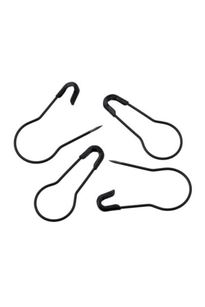 Pear Safety Pin 20 Pieces Black