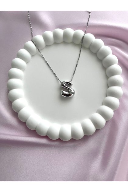 Women's Asymmetrical Letter Necklace, Letter S Necklace