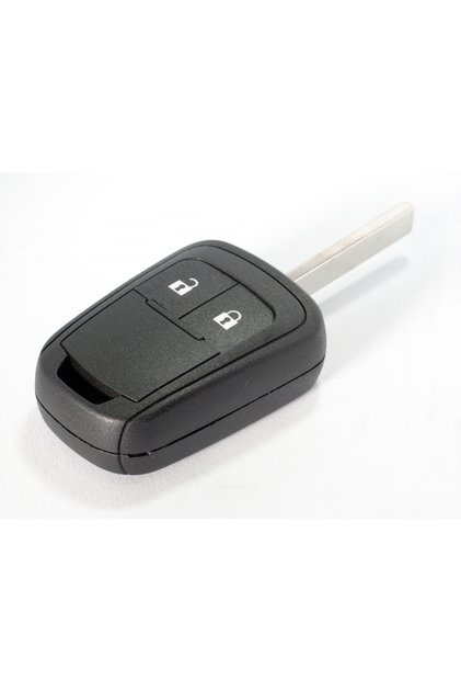 Opel Astra J Insignia Compatible Flip Key Fob Remote Control Car Keychain with Logo, 2 Buttons