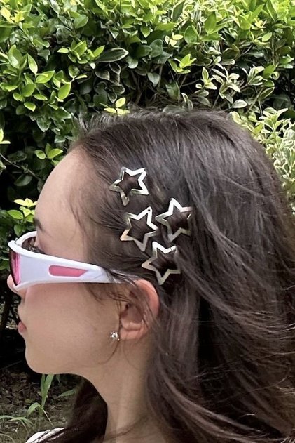 4-Piece Snap Button Clip Y2k Star Style