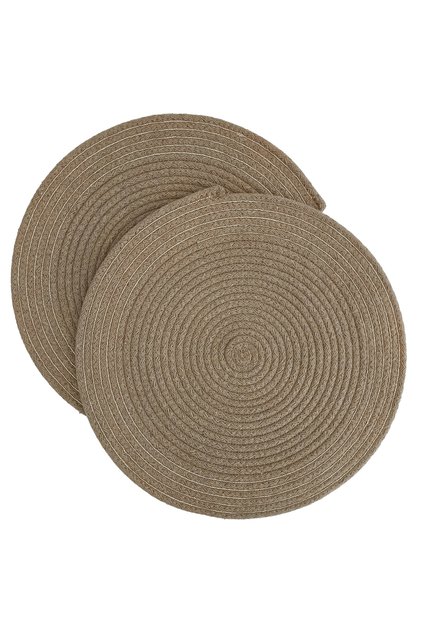 Wicker 2 Pieces American Service Luxury Charger Under Plate Jute Table Presentation Set Dowry Kitchen Tableware Set