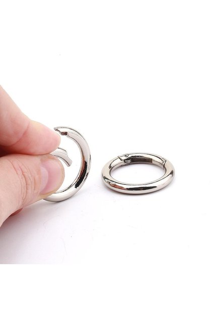 2 Adet - 25 Mm Nikel Kaplama Yuvarlak Kilitli Kanca