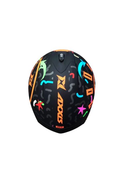 Axxis Draken Crazy Matt Fluor Orange Full Face Kapalı Motosiklet
