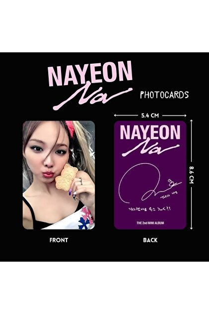 Kpop Dünyasi TWICE NAYEON '' NA '' Photocards Set -B- - Fiyatı