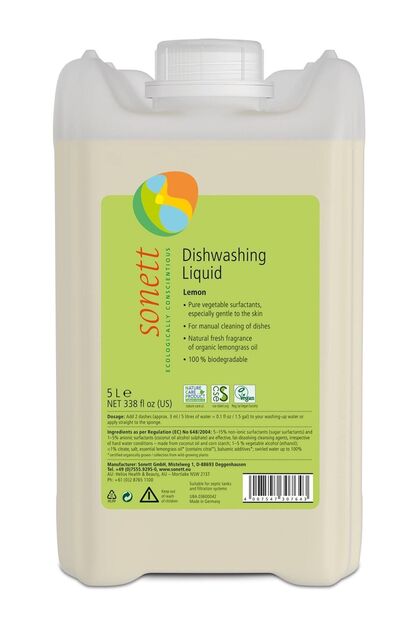 Elde Bulaşık Yıkama Sıvısı Organik Limonotlu-5 L