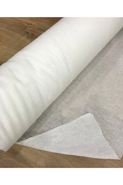 Tek Tarafı Yapışkanlı Bez Tela Beyaz (Ekru) Yapışkan 1 Metre (90CM * 100 CM)