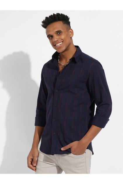 Ombre Striped Long Sleeves Casual Shirt