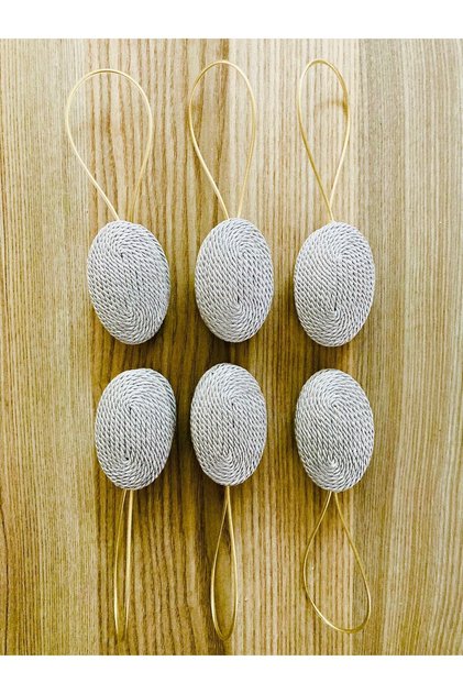Magnetic Curtain Latch Rope Wrapped Set of 6