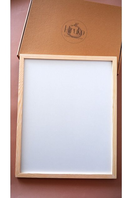 Ahşap Çerçeve Iç Ölçü 40x50 Cm Premium Frame Siyah & Beyaz & Ahşap Çerçeve
