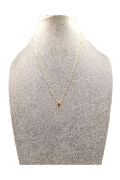 Gold Color Teardrop Model Necklace