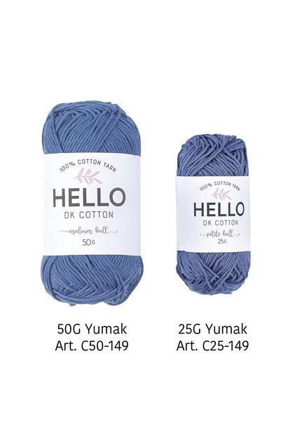 Hello Dk Cotton 100% Cotton Yarn - 50 Gr