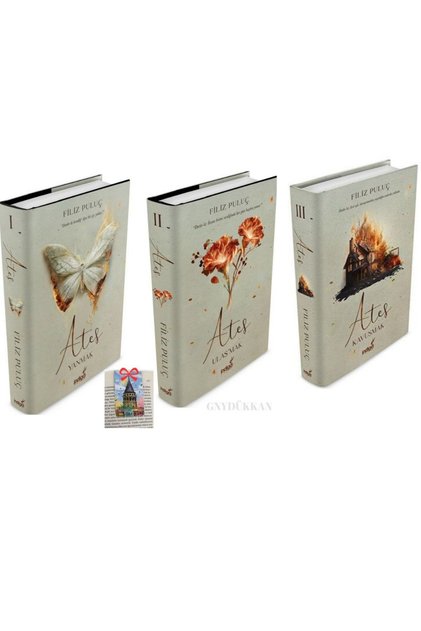 Burning Fire - Reaching - Achieving Hardcover 3 Books Magnet Bookmark