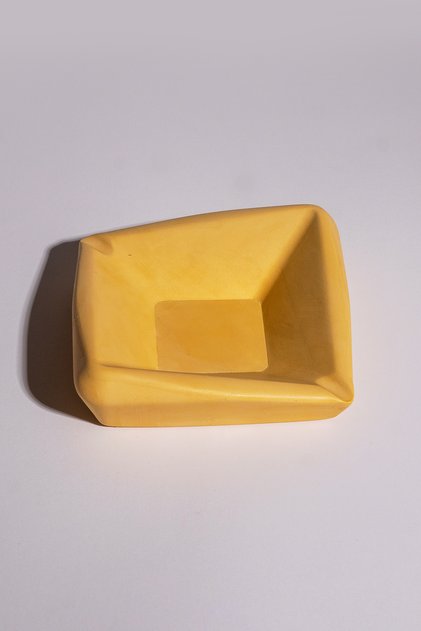 "Mini" Decorative Minimal Concrete Ashtray - Yellow