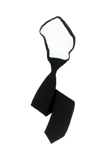 Unisex Elastic Black Tie Oxford Fabric (BIRD EYE PATTERNED)