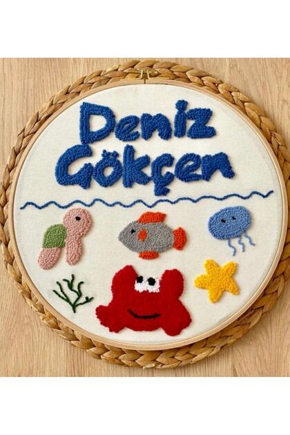 Bebek Isme Özel Hediyelik Hastane Odası Süslemesi Bebek Odası Dekoru Doğum Tablosu 30 Cm