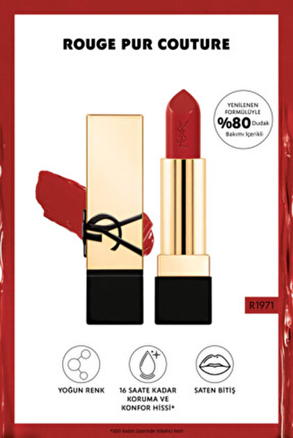 Yves Saint Laurent Rouge Pur Couture Saten Bitişli Ruj - N6