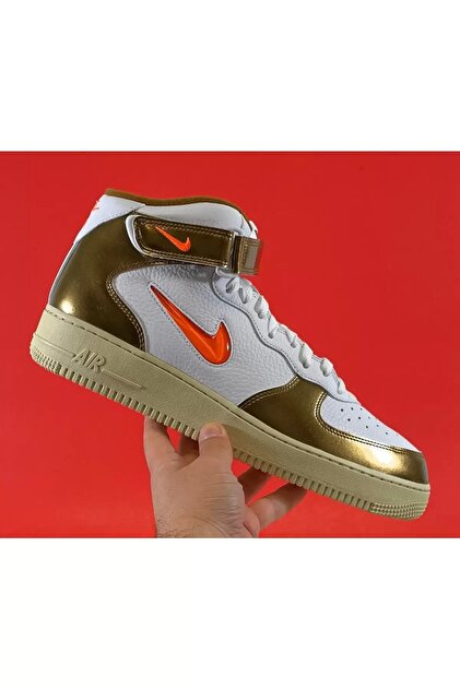 Nike Air Force 1 High スニーカーズ SNIKEPS Nike Air Force 1 Mid Qs Sneaker Ayakkabı(ORİJİNAL) Aslan Sport