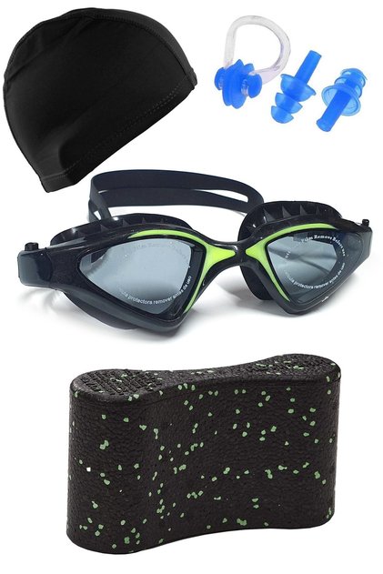 Adult Pool Set Glasses Bone Pull Buoy Earplug And Nose Clip Full Swimmer Set