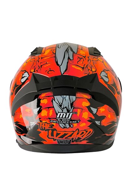 ArWears MTS Pro H-801 Lizzard Orange Motorsiklet Kaskı ( DOT CE