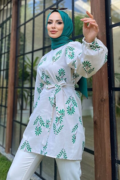 TOFİSA 11552-YESIL Tunic- Trendyol