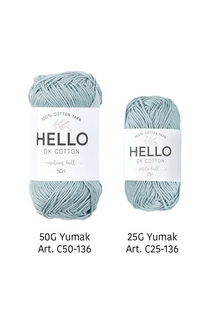 Hello Dk Cotton 100% Cotton Yarn - 50 Gr