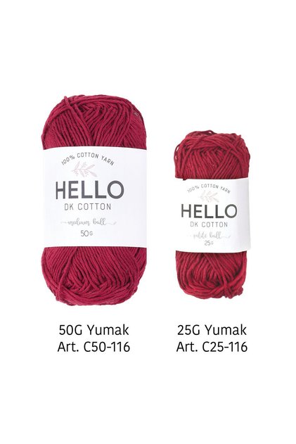 Hello Dk Cotton 100% Cotton Yarn - 50 Gr