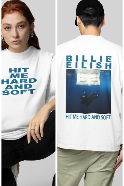 Fuddy Moda Unisex Oversize Hit Me Hard And Soft Yazılı Billie