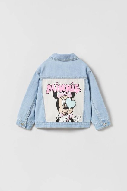 Baby Blue Denim Minnie Mousse Girl's Jeans Jacket