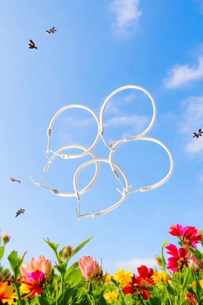 Set of 5 Ponytail Collection with Iron Hooks