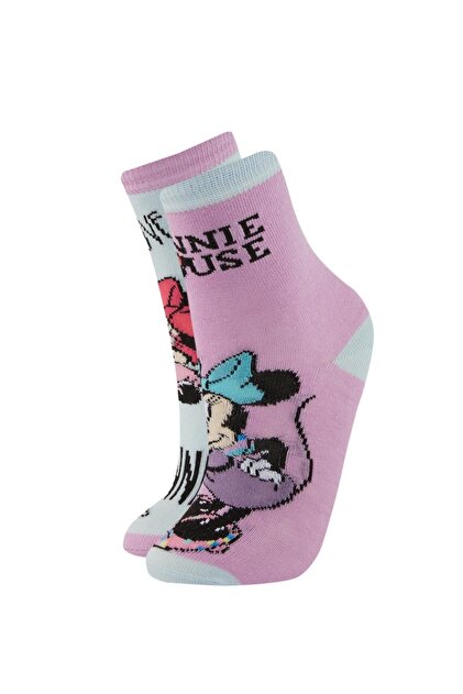 Kız Çocuk Disney Mickey & Minnie 2'li Pamuklu Uzun Çorap A6199a8ns