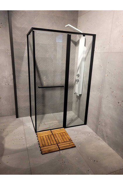 Doğal Ahşap Kaydırmaz Klozet-duşakabin Paspası Kasa Model (60*60 Cm.)