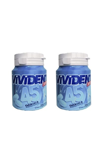Vivident Xylit 45 Dakika Nane Aromalı Draje Sakız 67 Gr. X 2 Adet