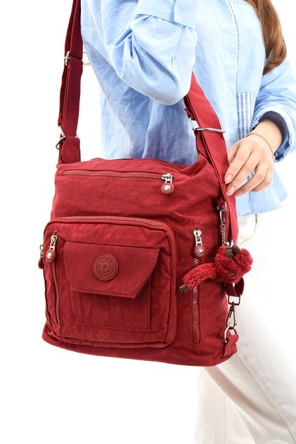 Ultra Light Both Back and Shoulder Women's Bag Red (Model: 571-5B)