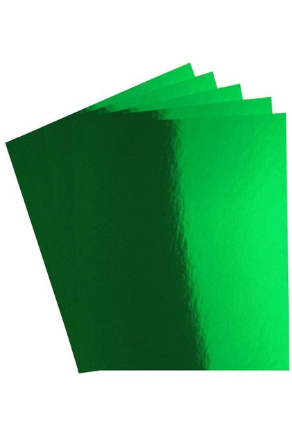 Metallic Background Cardboard - Mirror Background Cardboard - 250 Gr. 50X70 cm - Green