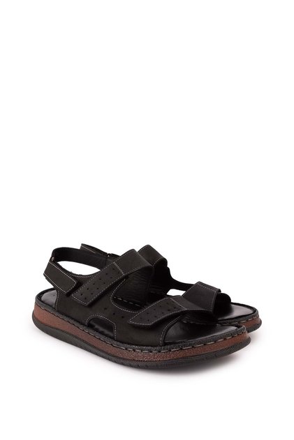Unisex Genuine Leather Velcro Adjustable Comfortable Sandals Hkm.31