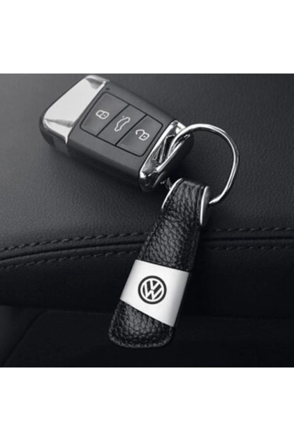 Breloc auto din metal din piele cu cutie cu logo Volkswagen Gly-62
